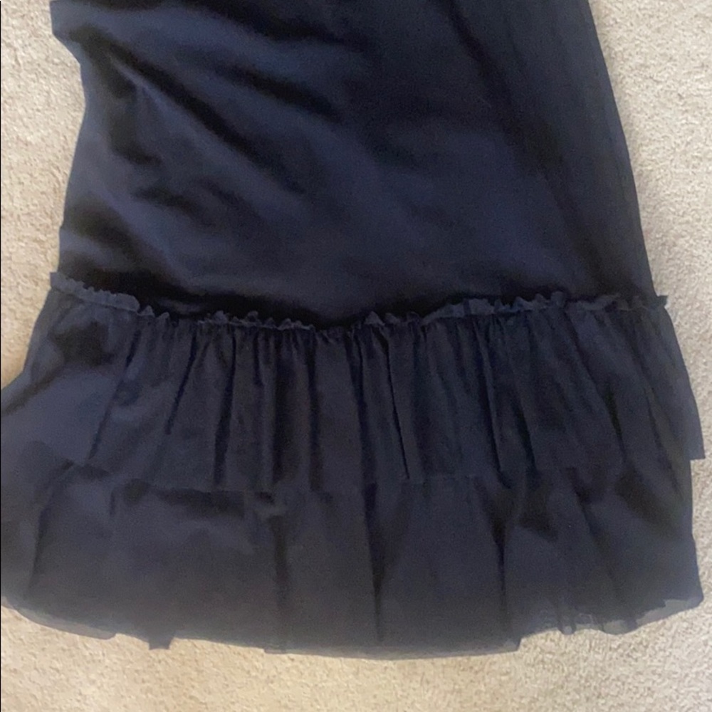 Black ruffle bottom skirt
